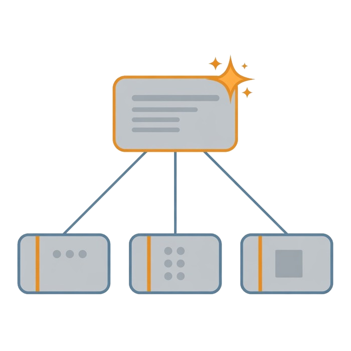 A site structure drafted automatically as a page tree