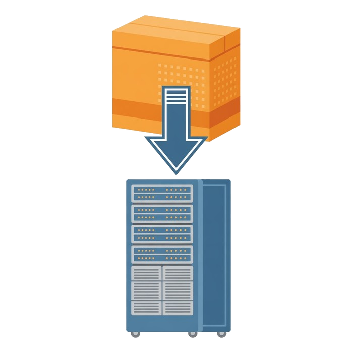 A software package being installed onto a server you control