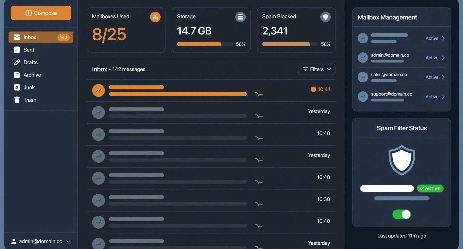 Email Hosting - Unlimited Plan screenshot