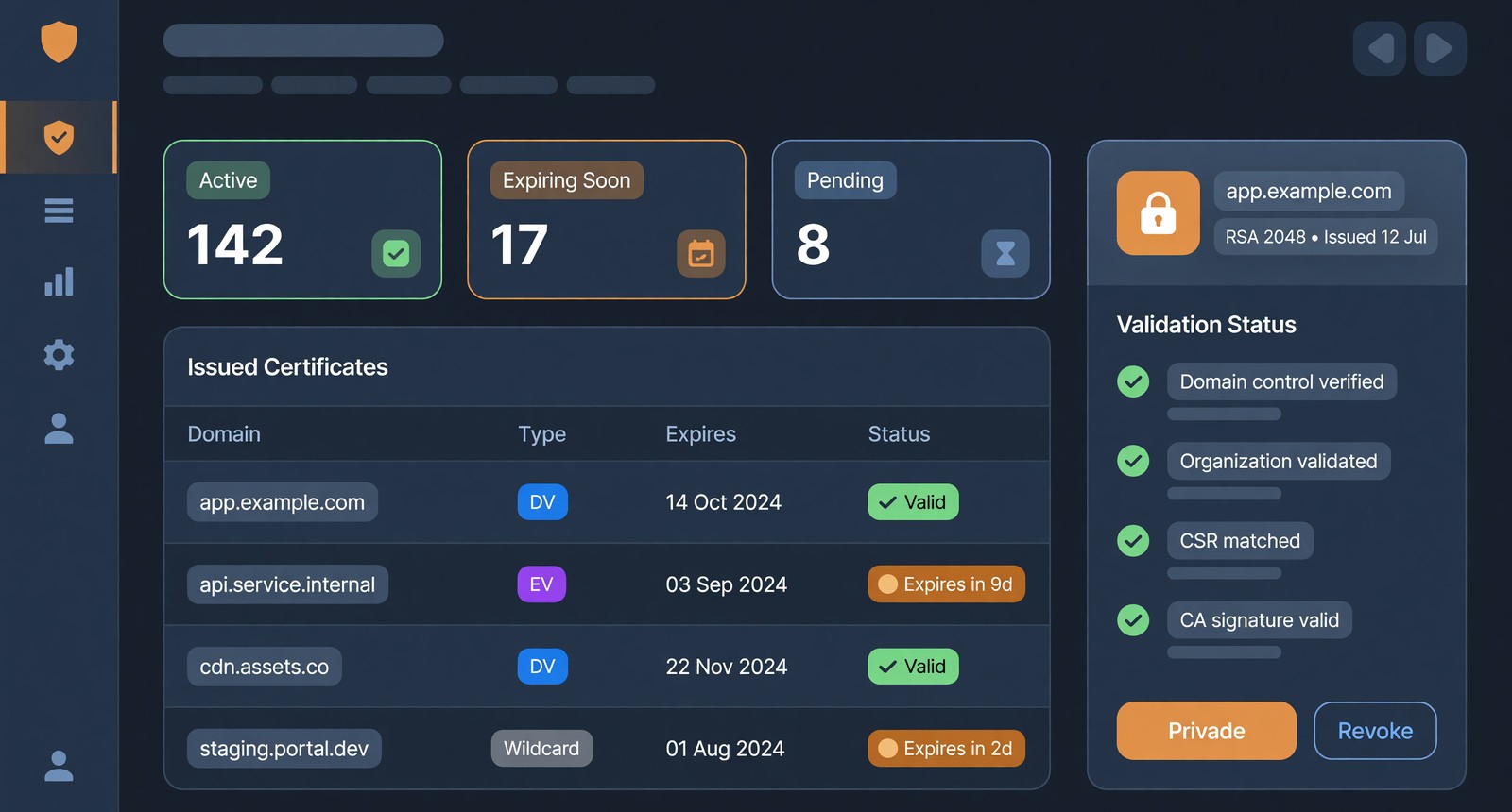 Sectigo EV screenshot